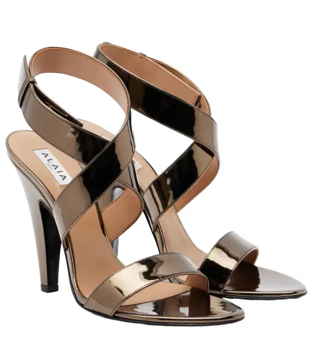 Alaia Alaïa Cone mirrored leather sandals