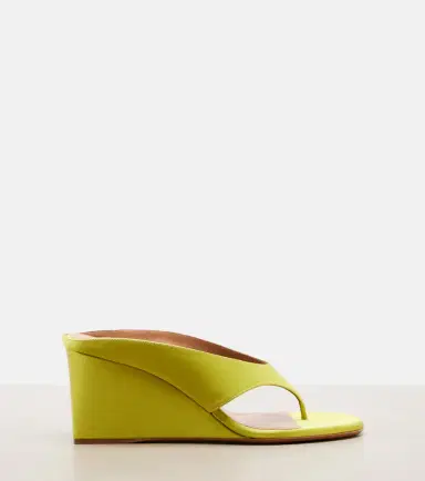Alaïa Alaïa Cube satin wedge thong sandals | Thumbnail 2