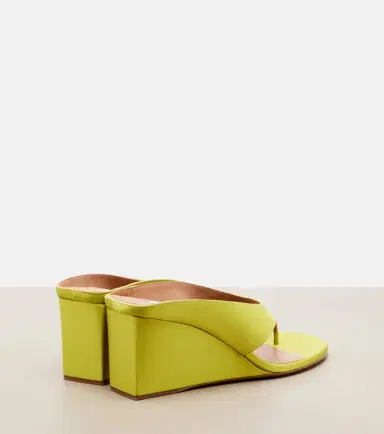Alaïa Alaïa Cube satin wedge thong sandals | Thumbnail 4