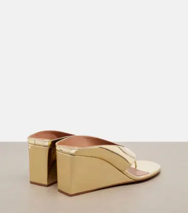 Alaïa Alaïa Cube metallic wedge thong sandals | Thumbnail 4 Alaïa Alaïa Cube metallic wedge thong sandals | Thumbnail 4