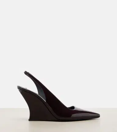 Alaïa Alaïa Patent leather wedge slingback pumps | Thumbnail 2