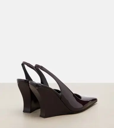 Alaïa Alaïa Patent leather wedge slingback pumps | Thumbnail 3