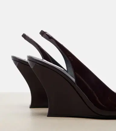 Alaïa Alaïa Patent leather wedge slingback pumps | Thumbnail 4