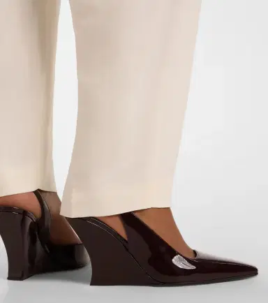 Alaïa Alaïa Patent leather wedge slingback pumps | Thumbnail 7