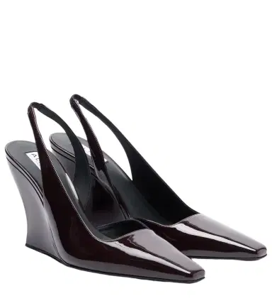 Alaïa Alaïa Patent leather wedge slingback pumps | Thumbnail 1