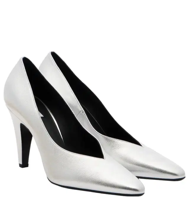 Alaia Alaïa Metallic leather pumps