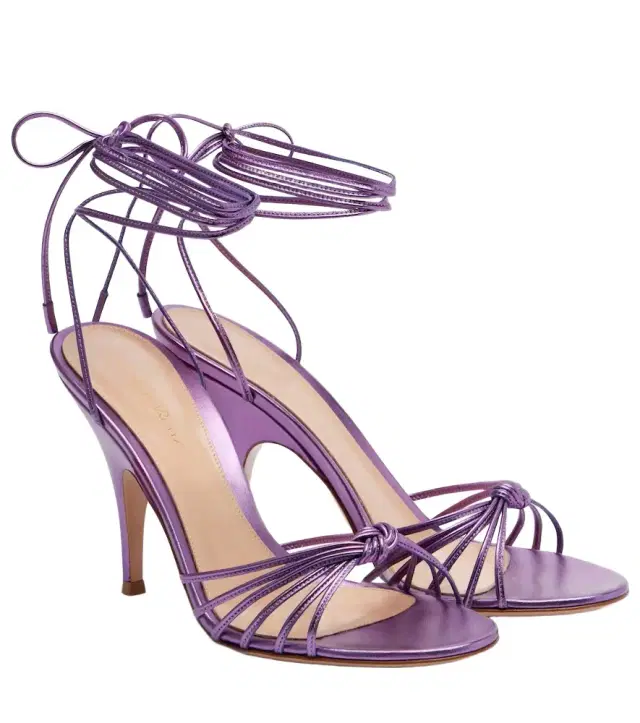 Gianvito Rossi Malé metallic leather sandals
