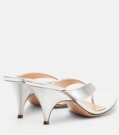 Gianvito Rossi Sofia mirrored leather thong sandals | Thumbnail 2