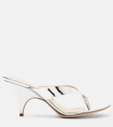 Gianvito Rossi Sofia mirrored leather thong sandals | Thumbnail 3