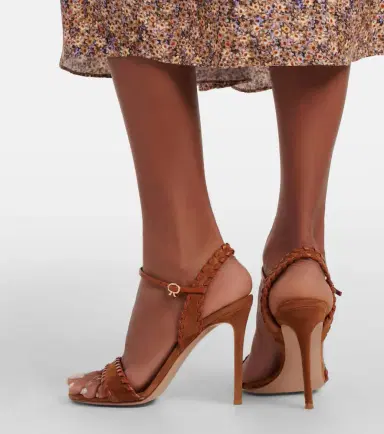 Gianvito Rossi Suede and leather slingback sandals | Thumbnail 6 Gianvito Rossi Suede and leather slingback sandals | Thumbnail 6