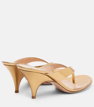 Gianvito Rossi Sofia metallic leather mules | Thumbnail 2