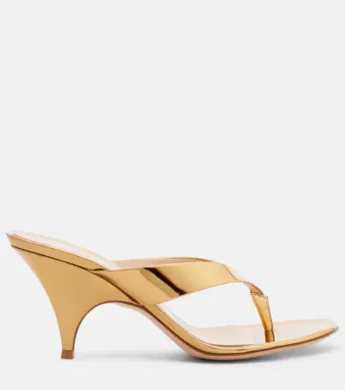 Gianvito Rossi Sofia metallic leather mules | Thumbnail 4
