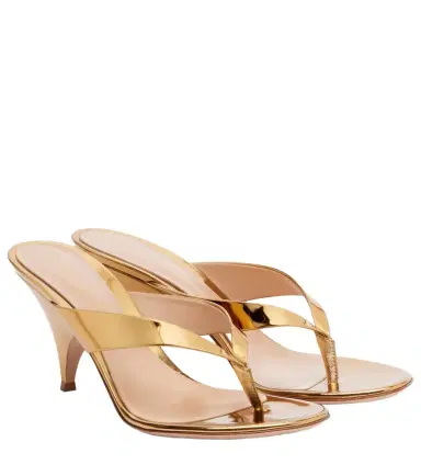Gianvito Rossi Sofia metallic leather mules | Thumbnail 1