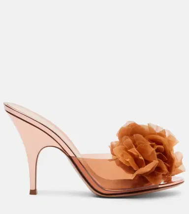 Gianvito Rossi Igea floral-appliqué PVC mules | Thumbnail 2 Gianvito Rossi Igea floral-appliqué PVC mules | Thumbnail 2