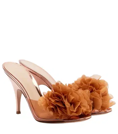 Gianvito Rossi Igea floral-appliqué PVC mules | Thumbnail 1 Gianvito Rossi Igea floral-appliqué PVC mules | Thumbnail 1