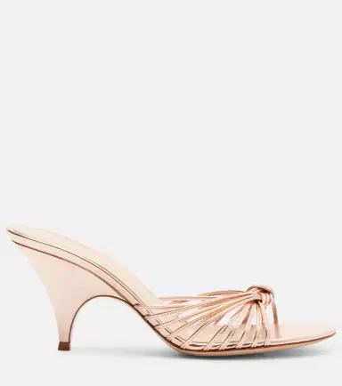 Gianvito Rossi Sofia metallic leather mules | Thumbnail 2