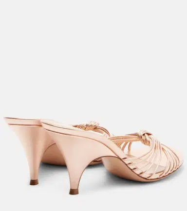 Gianvito Rossi Sofia metallic leather mules | Thumbnail 3