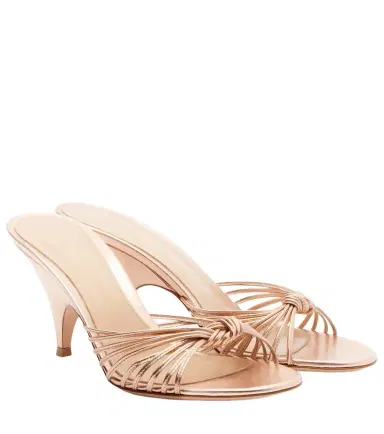 Gianvito Rossi Sofia metallic leather mules | Thumbnail 1