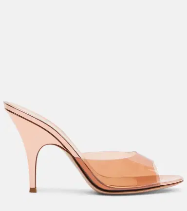 Gianvito Rossi Sofia leather-trimmed PVC mules | Thumbnail 2