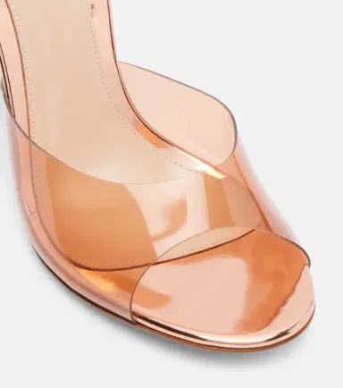 Gianvito Rossi Sofia leather-trimmed PVC mules | Thumbnail 3