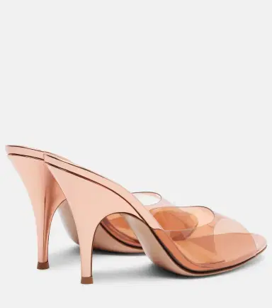 Gianvito Rossi Sofia leather-trimmed PVC mules | Thumbnail 4