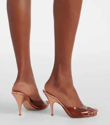 Gianvito Rossi Sofia leather-trimmed PVC mules | Thumbnail 6