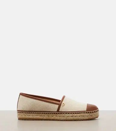 Gianvito Rossi Leather-trimmed canvas espadrilles | Thumbnail 2