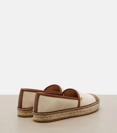 Gianvito Rossi Leather-trimmed canvas espadrilles | Thumbnail 3