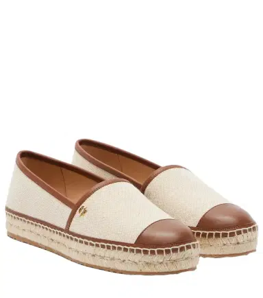 Gianvito Rossi Leather-trimmed canvas espadrilles | Thumbnail 1
