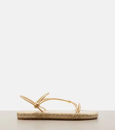 Gianvito Rossi Bali metallic leather espadrille sandals | Thumbnail 3 Gianvito Rossi Bali metallic leather espadrille sandals | Thumbnail 3