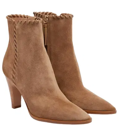 Gianvito Rossi Leather-trimmed suede ankle boots | Thumbnail 1 Gianvito Rossi Leather-trimmed suede ankle boots | Thumbnail 1