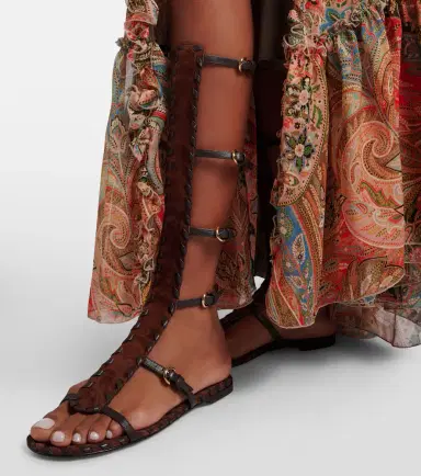 Gianvito Rossi Zaira suede and leather gladiator sandals | Thumbnail 6 Gianvito Rossi Zaira suede and leather gladiator sandals | Thumbnail 6