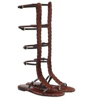 Gianvito Rossi Zaira suede and leather gladiator sandals | Thumbnail 1 Gianvito Rossi Zaira suede and leather gladiator sandals | Thumbnail 1