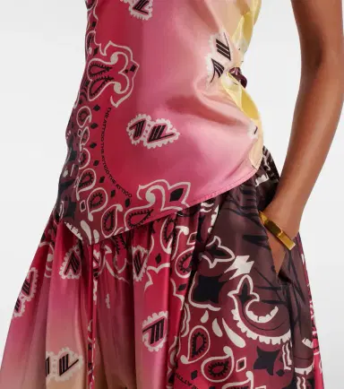 The Attico Printed halterneck silk top | Thumbnail 5