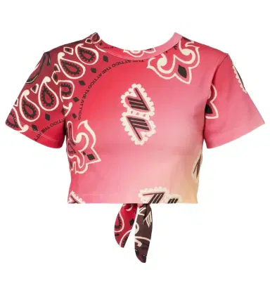 The Attico Printed cotton crop top | Thumbnail 1