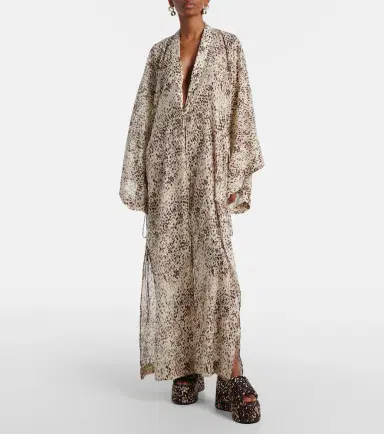 The Attico Leopard-print cotton beach cover-up | Thumbnail 5