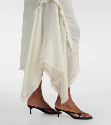The Attico Ruffled cotton maxi skirt | Thumbnail 5