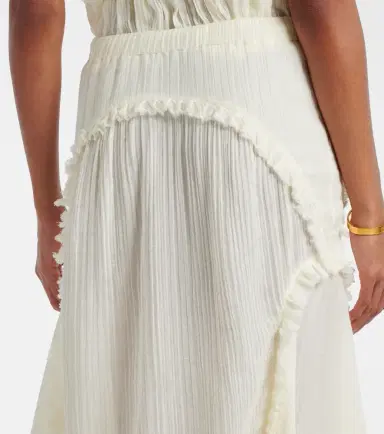 The Attico Ruffled cotton maxi skirt | Thumbnail 6
