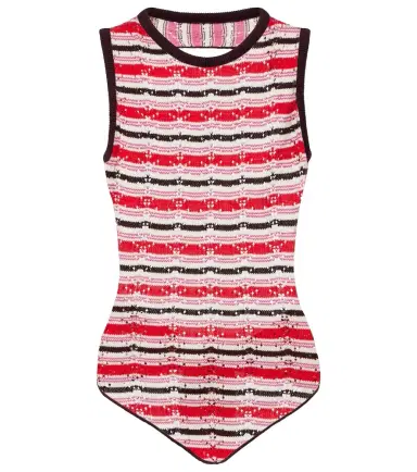 The Attico Striped crochet cotton top | Thumbnail 1