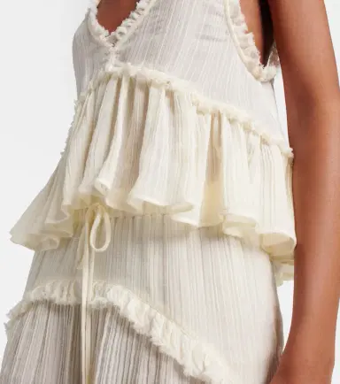The Attico Ruffled cotton camisole top | Thumbnail 3