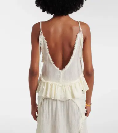 The Attico Ruffled cotton camisole top | Thumbnail 4
