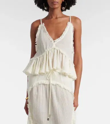 The Attico Ruffled cotton camisole top | Thumbnail 5