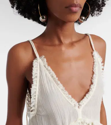The Attico Ruffled cotton camisole top | Thumbnail 6