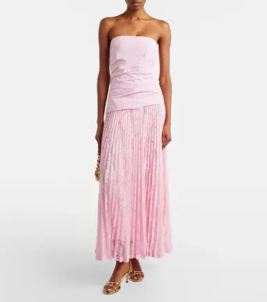 Simkhai Annalise plissé lace maxi dress | Thumbnail 4 Simkhai Annalise plissé lace maxi dress | Thumbnail 4