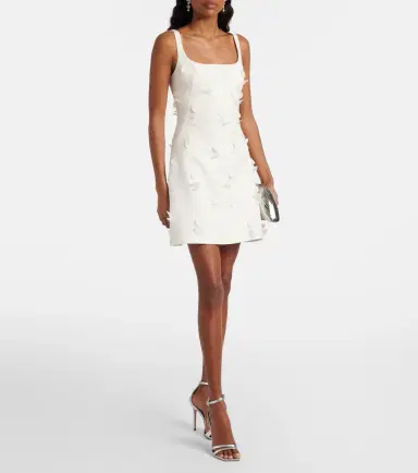 Simkhai Calinn floral-appliqué linen-blend minidress | Thumbnail 2