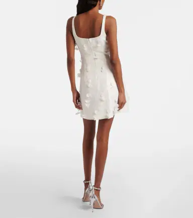 Simkhai Calinn floral-appliqué linen-blend minidress | Thumbnail 4