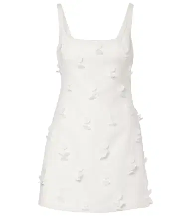 Simkhai Calinn floral-appliqué linen-blend minidress | Thumbnail 1