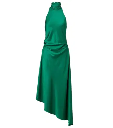 Simkhai Monica asymmetric satin midi dress | Thumbnail 1 Simkhai Monica asymmetric satin midi dress | Thumbnail 1