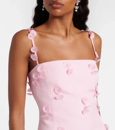 Simkhai Juliana floral-appliqué linen-blend cocktail dress | Thumbnail 2