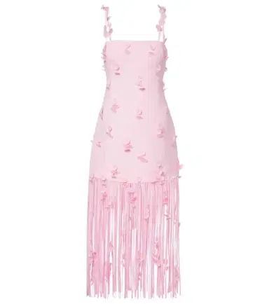 Simkhai Juliana floral-appliqué linen-blend cocktail dress | Thumbnail 1